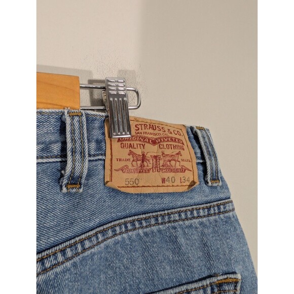 Levi's 550 Men Blue Relaxed Fit Denim Jeans Sz 40 Workwear Western Cowboy - Picture 7 of 12